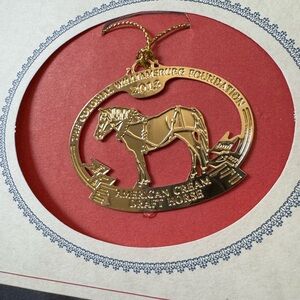 Colonial Williamsburg Collectible Gold Ornament 2013